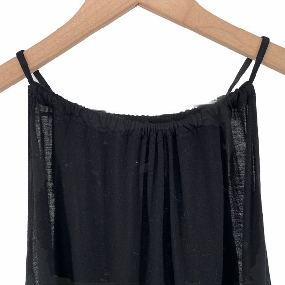 Wilfred Aritzia black halter swing gathered neck relaxed tank top extra small - Picture 6 of 10